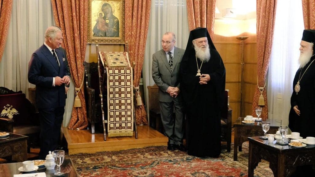 Printul Charles de Wales s-a intalnit cu Arhiepiscopul Ieronim al Atenei