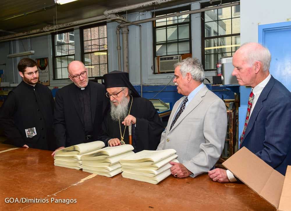 Archbishop Demetrios Visits National Braille Press